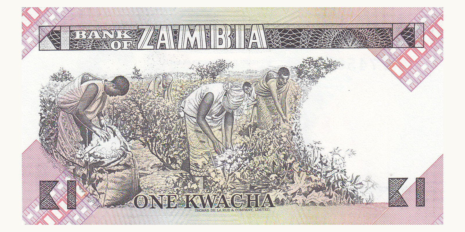 1 kwacha Zambia 1986 — Back side