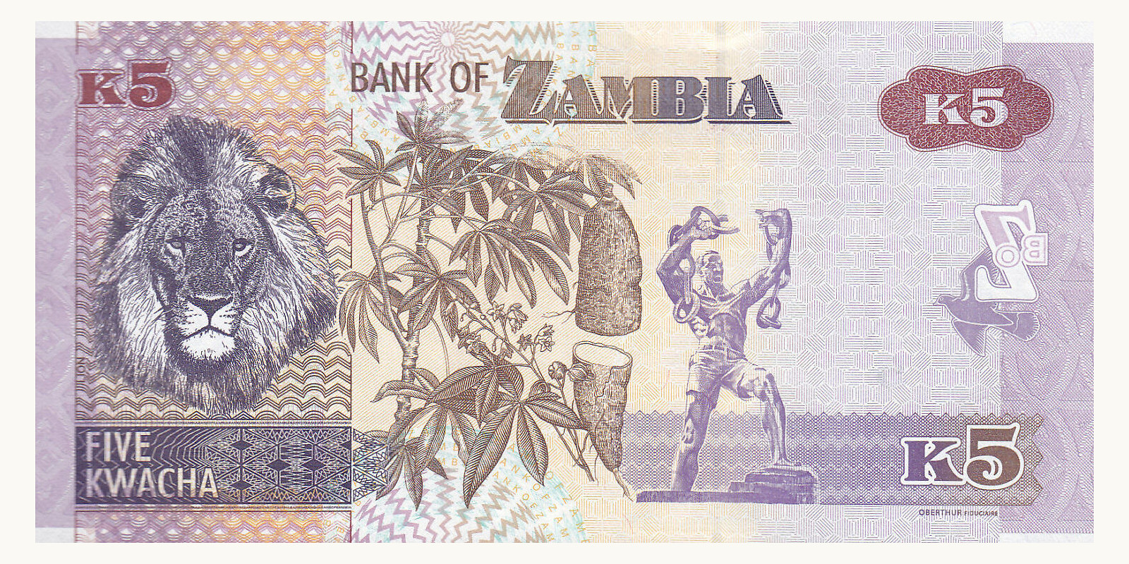 5 kwacha Zambia 2021 — Back side