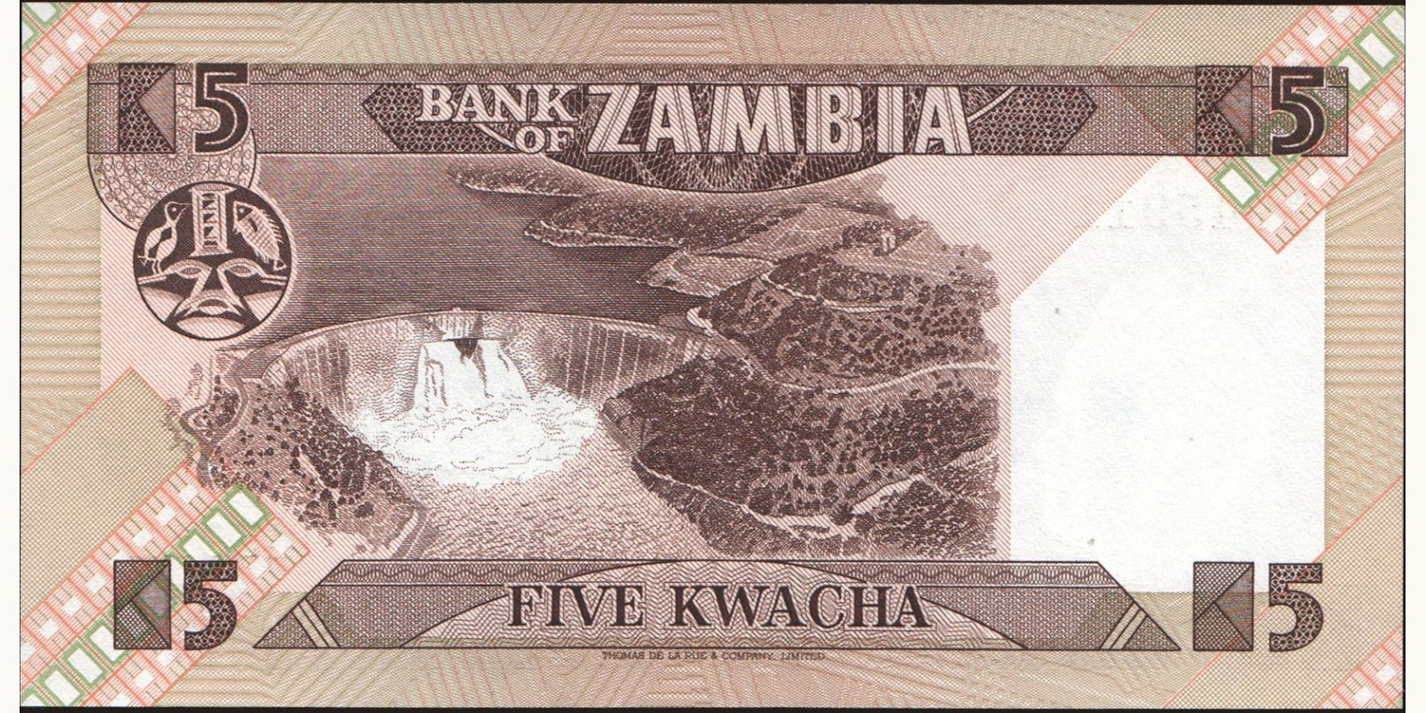 5 kwacha Замбия 1984 — Оборотная сторона
