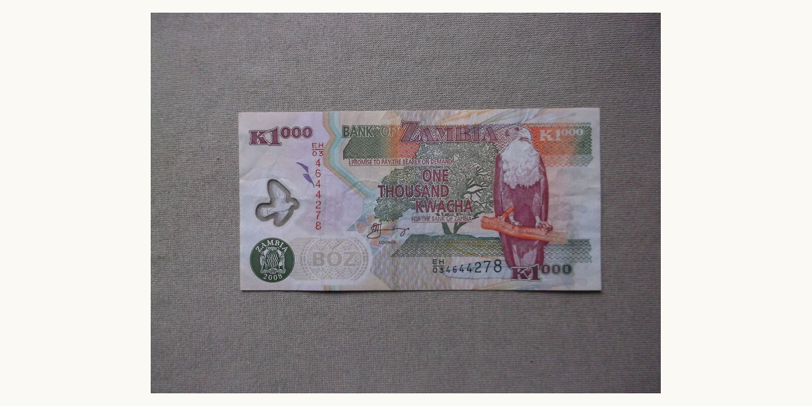 1000 kwacha Zambia 2008 — Front side
