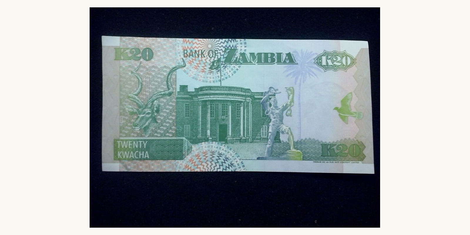 20 kwacha Замбия 1992 — Оборотная сторона