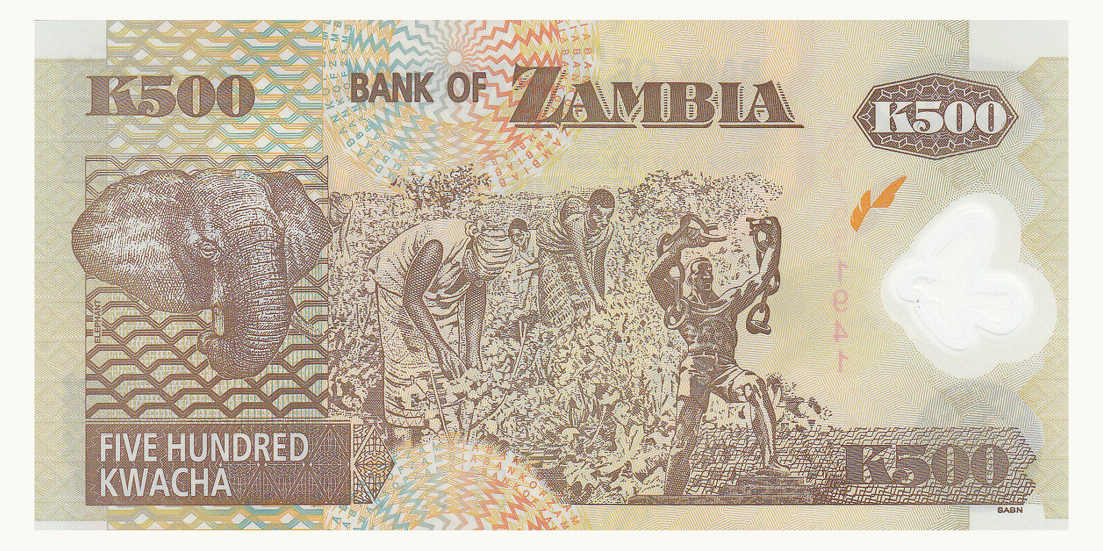 500 kwacha Замбия 2008 — Оборотная сторона