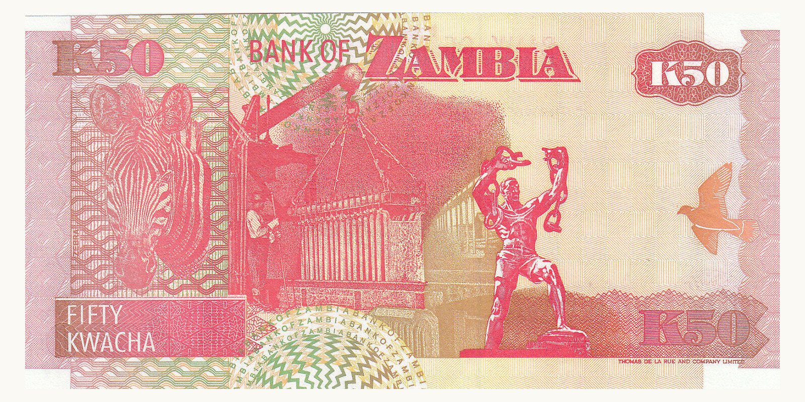 50 kwacha Замбия 2003 — Оборотная сторона