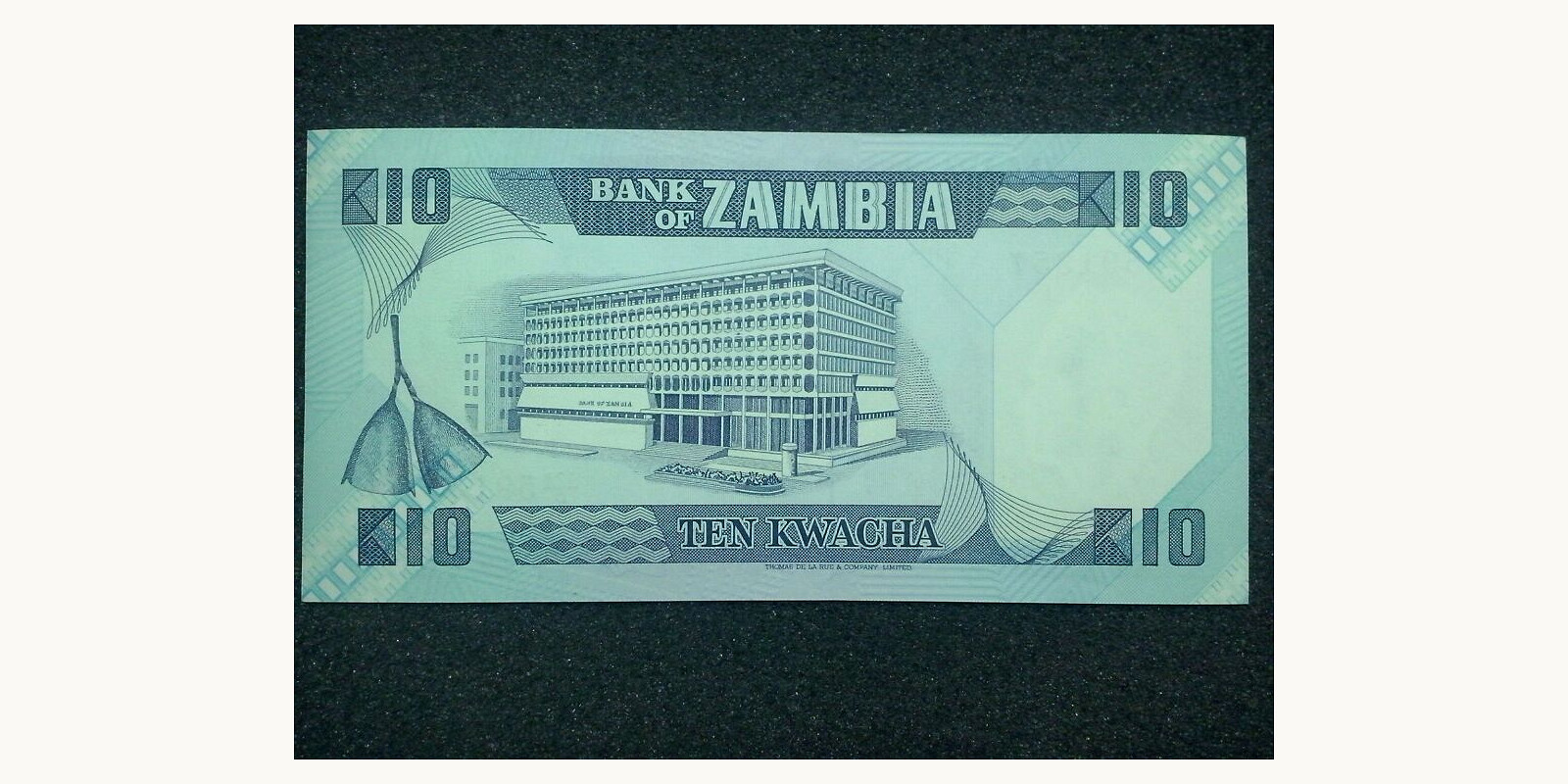 10 kwacha Замбия 1980 — Оборотная сторона