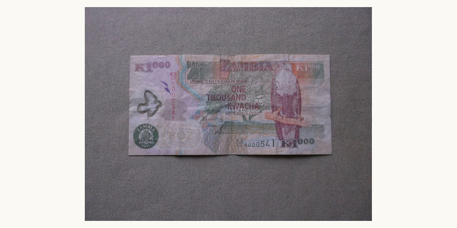 1000 kwacha Замбия 2011 — Лицевая сторона