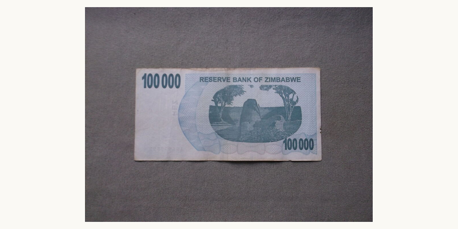 100000 dollars Zimbabwe 2006 — Back side