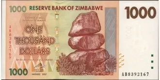 1000 dollars 2007