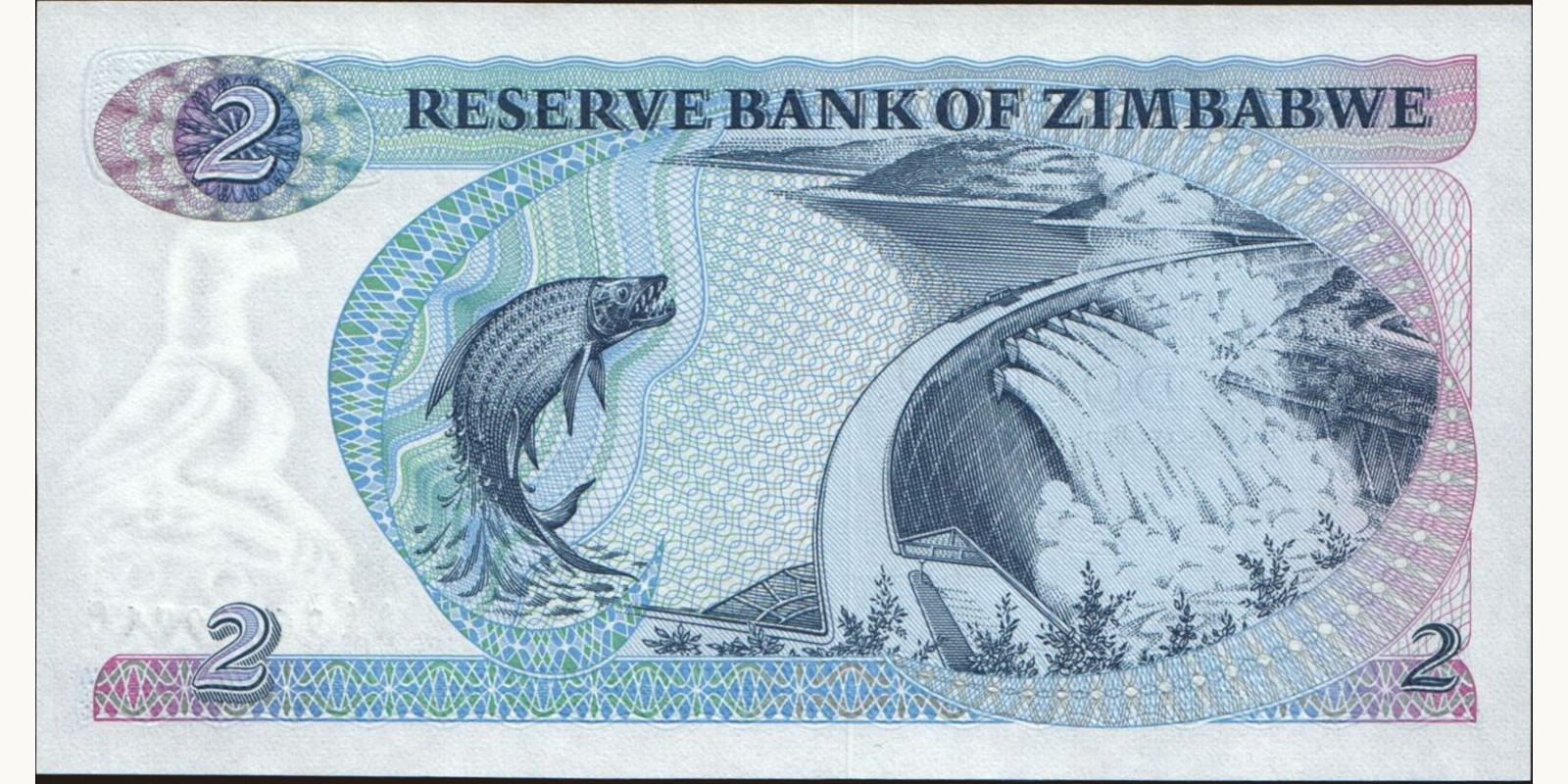 2 dollars Зимбабве 1980 — Оборотная сторона