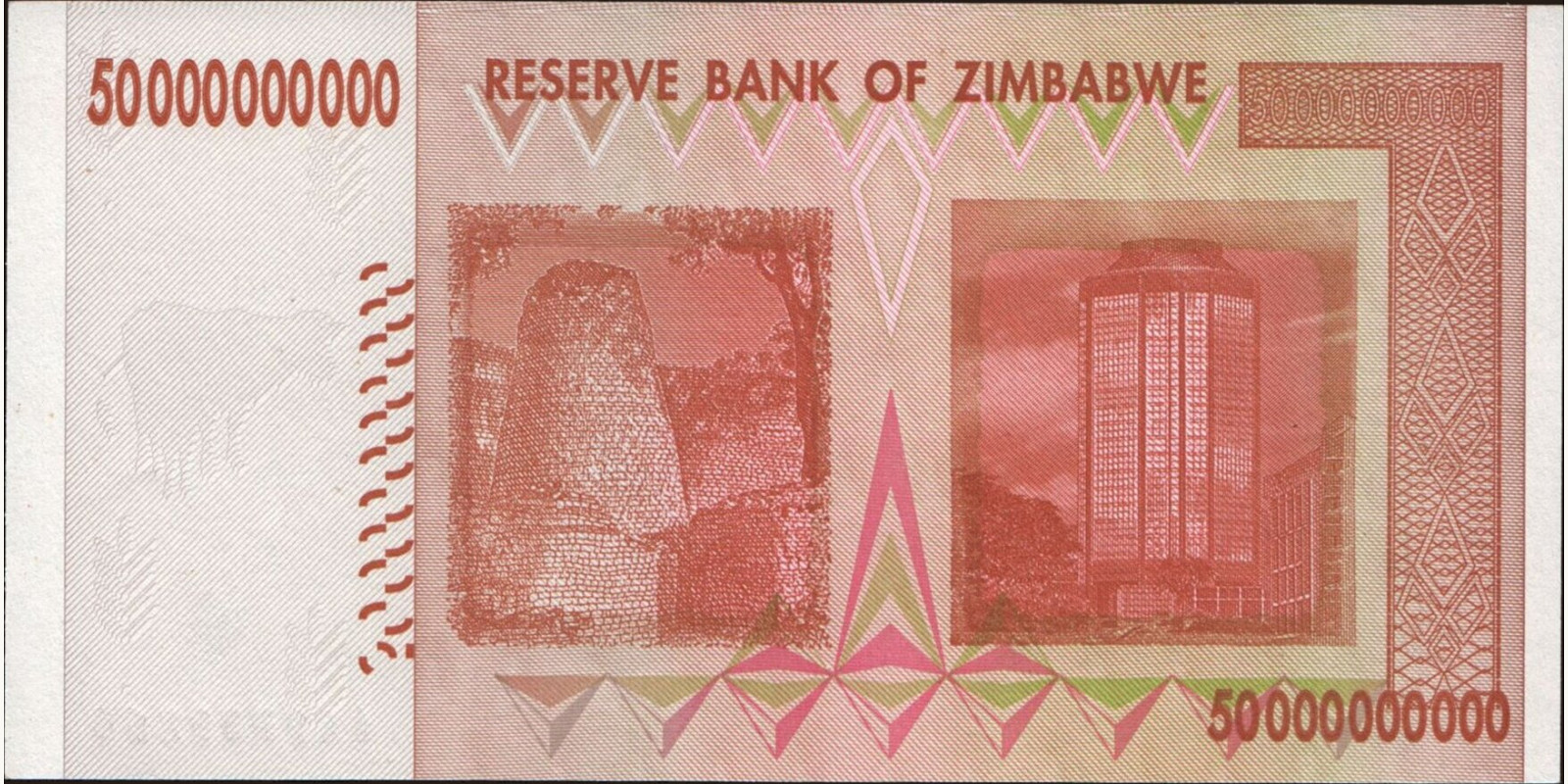 50000000000 dollars Zimbabwe 2008 — Back side