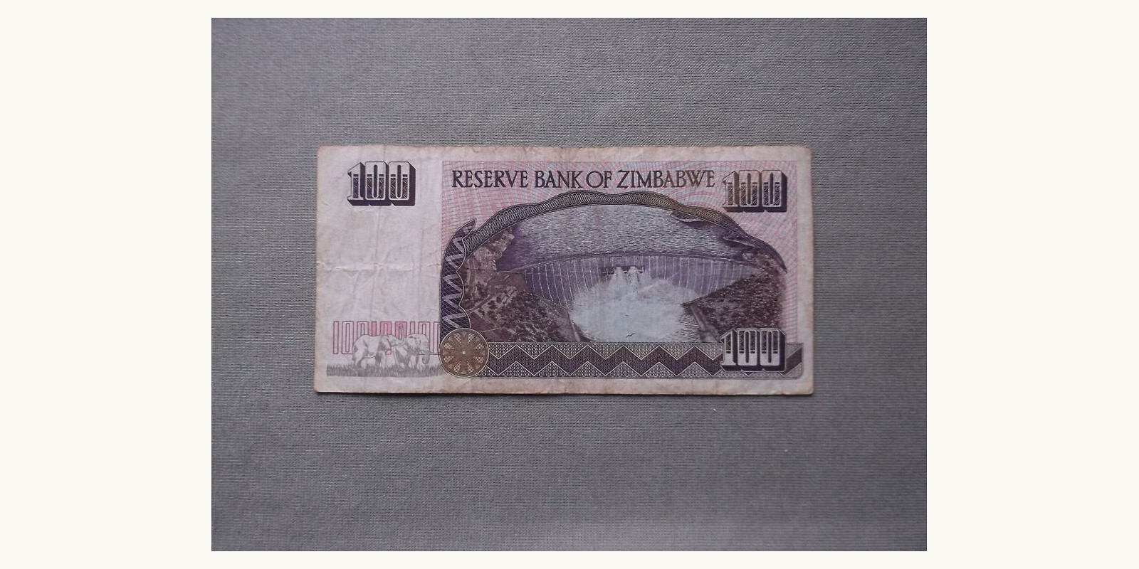100 dollars Zimbabwe 1995 — Back side